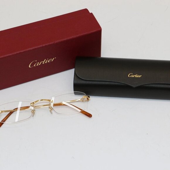 Cartier C Decor Sunglasses CT0004RS-001 Gold Frame Clear Lens 140MM - Picture 1 of 12